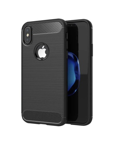 Husă Antișoc iPhone X Forcell Carbon Negru