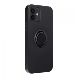 Husă iPhone 12 / 12 Pro Forcell Silicone Ring Negru