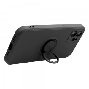 Husă iPhone 12 / 12 Pro Forcell Silicone Ring Negru