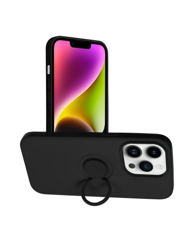 Husă iPhone 14 Plus Forcell Silicone Ring Negru