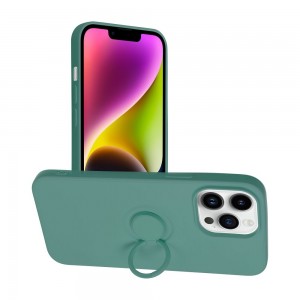 Husă iPhone 14 Pro Max Forcell Silicone Ring Verde