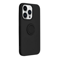 Husă iPhone 14 Pro Forcell Silicone Ring Negru
