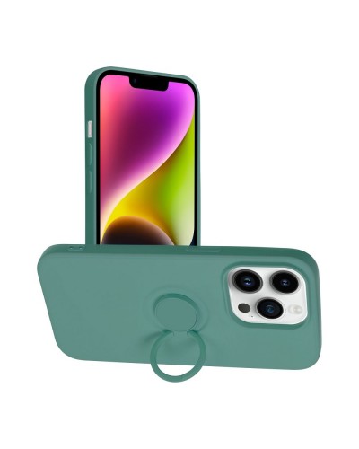 Husă iPhone 14 Pro Forcell Silicone Ring Verde