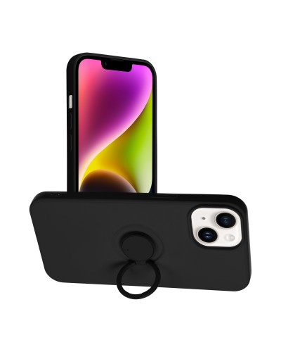 Husă iPhone 14 Forcell Silicone Ring Negru