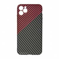 Husă iPhone 11 Pro Max LUXO Kevlar Red & Grey