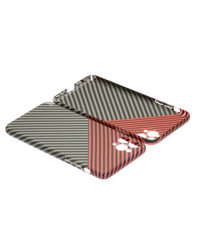Husă iPhone 11 Pro LUXO Kevlar Red & Grey Husă iPhone 11 Pro LUXO Kevlar Red & Grey