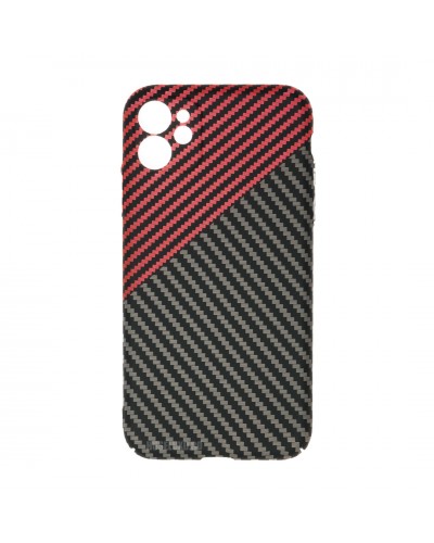 Husă iPhone 11 LUXO Kevlar Red & Grey
