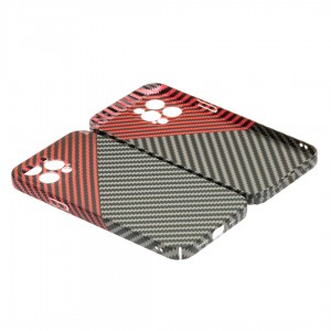 Husă iPhone 12 Pro Max LUXO Kevlar Red & Grey