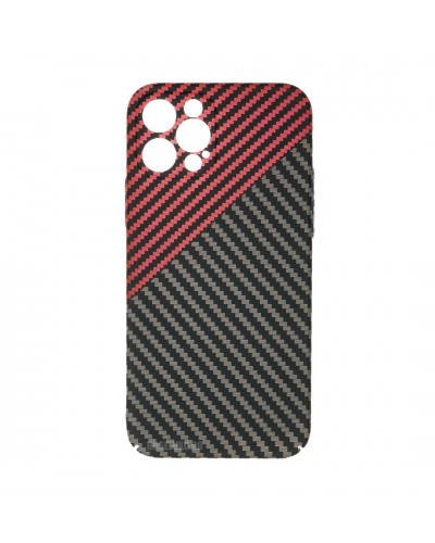 Husă iPhone 12 Pro Max LUXO Kevlar Red & Grey