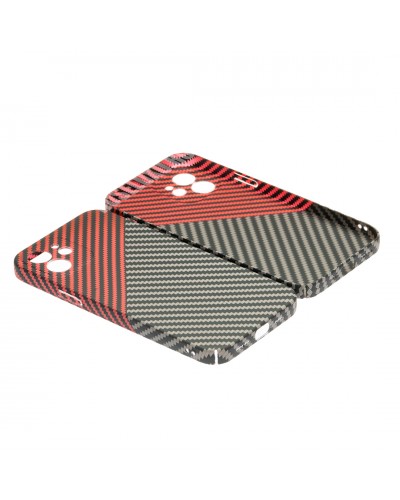 Husă iPhone 12 LUXO Kevlar Red & Grey Husă iPhone 12 LUXO Kevlar Red & Grey