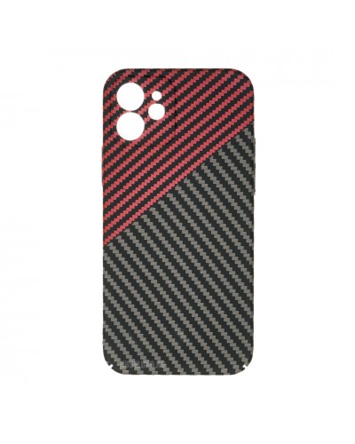 Husă iPhone 12 LUXO Kevlar Red & Grey