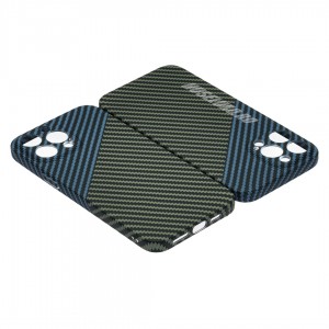 Husă iPhone 13 Pro Max LUXO Kevlar Blue & Green
