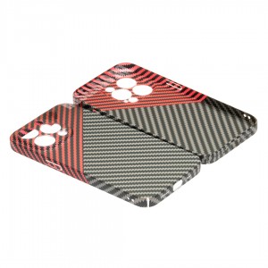Husă iPhone 13 Pro Max LUXO Kevlar Red & Grey