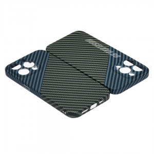Husă iPhone 13 Pro LUXO Kevlar Blue & Green