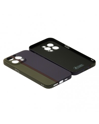 Husă iPhone 14 Pro Max LUXO Kevlar Green & Purple