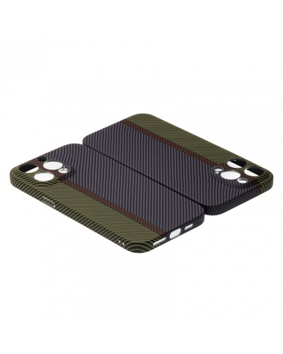 Husă iPhone 14 Pro Max LUXO Kevlar Green & Purple