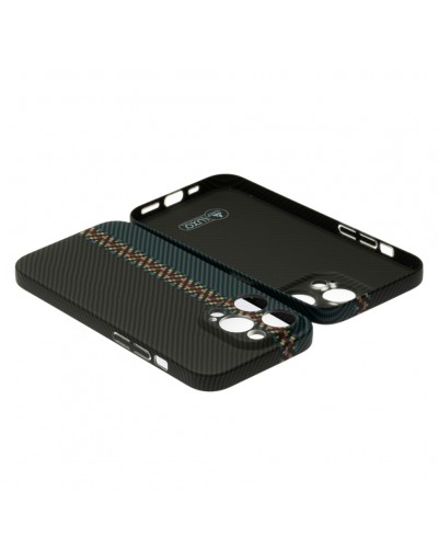 Husă iPhone 14 Pro LUXO Kevlar Black & Blue