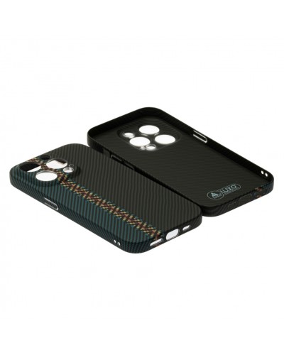 Husă iPhone 14 Pro LUXO Kevlar Black & Blue