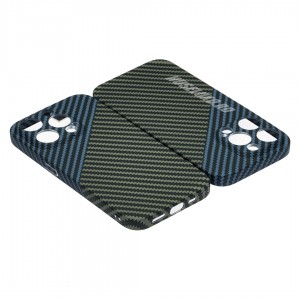 Husă iPhone 14 Pro Max LUXO Kevlar Blue & Green