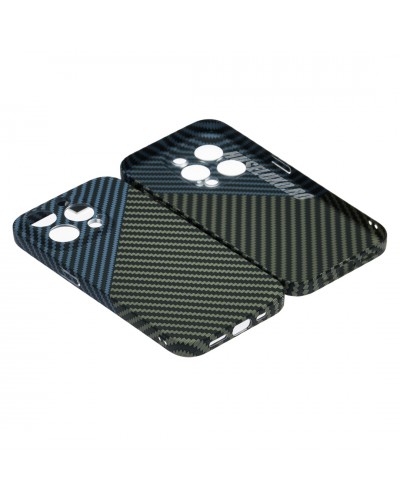 Husă iPhone 14 Pro LUXO Kevlar Blue & Green