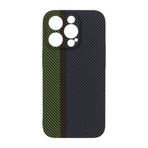 Husă iPhone 14 Pro LUXO Kevlar Green & Purple
