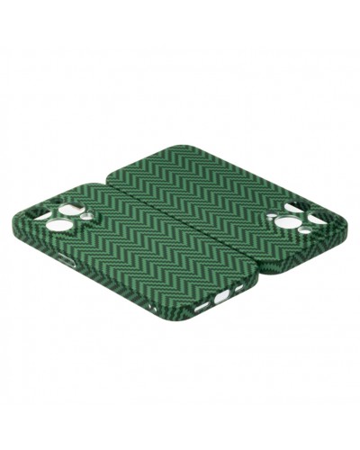 Husă iPhone 14 Pro LUXO Kevlar Traditional Green