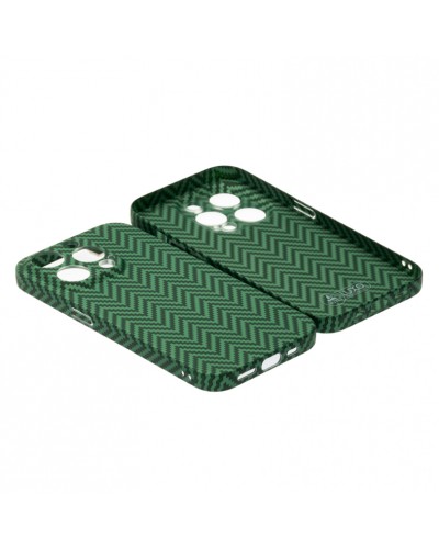 Husă iPhone 14 Pro LUXO Kevlar Traditional Green