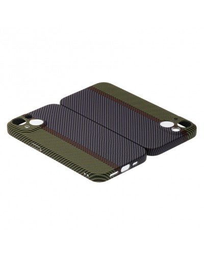 Husă iPhone 14 LUXO Kevlar Green & Purple