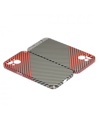 Husă iPhone 14 LUXO Kevlar Red & Grey Husă iPhone 14 LUXO Kevlar Red & Grey