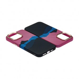 Husă iPhone 14 Pro Max LUXO PC Metal MagSafe Deep Pink