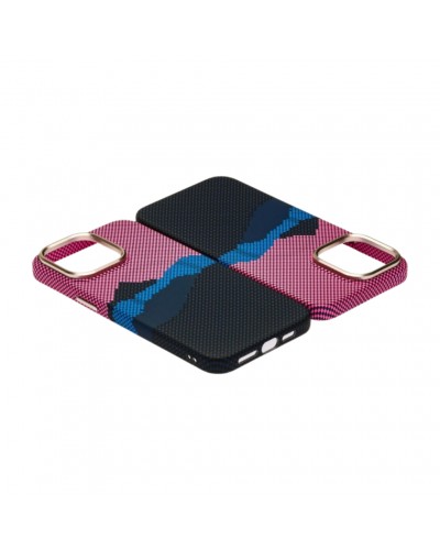 Husă iPhone 14 Pro Max LUXO PC Metal MagSafe Deep Pink