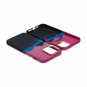 Husă iPhone 14 Pro Max LUXO PC Metal MagSafe Deep Pink