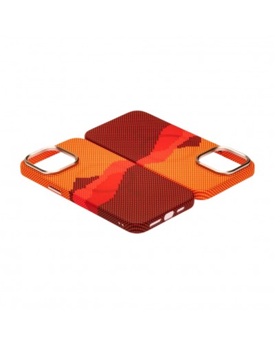 Husă iPhone 14 Pro Max LUXO PC Metal MagSafe Sunrise Orange Husă iPhone 14 Pro Max LUXO PC Metal MagSafe Sunrise Orange
