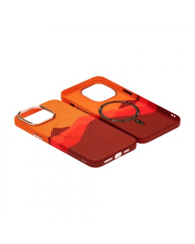 Husă iPhone 14 Pro Max LUXO PC Metal MagSafe Sunrise Orange Husă iPhone 14 Pro Max LUXO PC Metal MagSafe Sunrise Orange