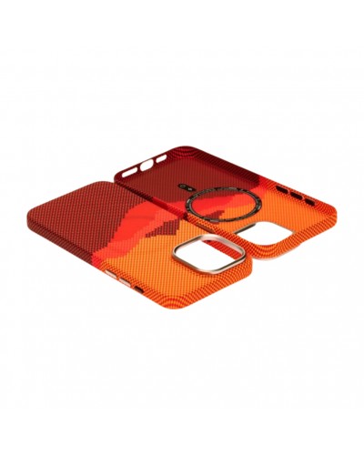 Husă iPhone 14 Pro Max LUXO PC Metal MagSafe Sunrise Orange Husă iPhone 14 Pro Max LUXO PC Metal MagSafe Sunrise Orange