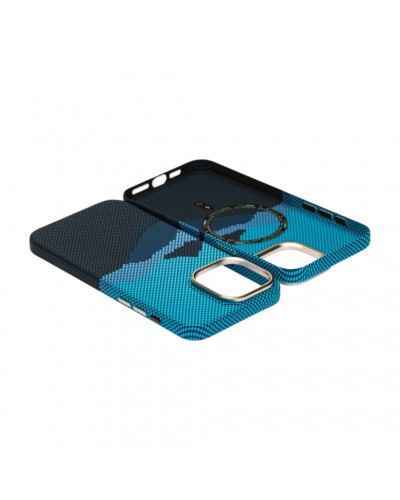 Husă iPhone 14 Pro Max LUXO PC Metal MagSafe Winter Blue