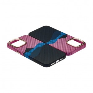 Husă iPhone 14 Pro LUXO PC Metal MagSafe Deep Pink