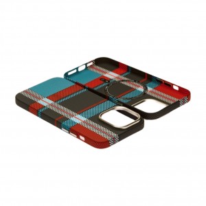 Husă iPhone 14 Pro LUXO PC Metal MagSafe Traditional Blue