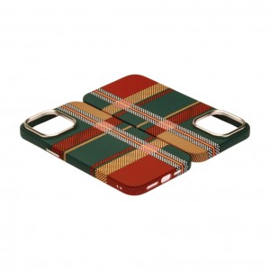 Husă iPhone 14 Pro LUXO PC Metal MagSafe Traditional Green