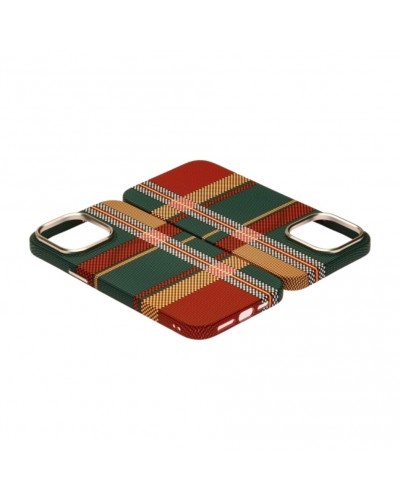 Husă iPhone 14 Pro LUXO PC Metal MagSafe Traditional Green