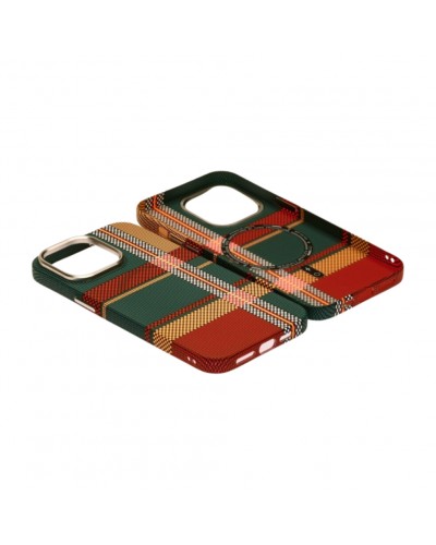 Husă iPhone 14 Pro LUXO PC Metal MagSafe Traditional Green