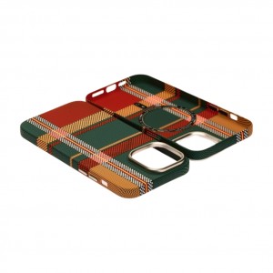 Husă iPhone 14 Pro LUXO PC Metal MagSafe Traditional Green