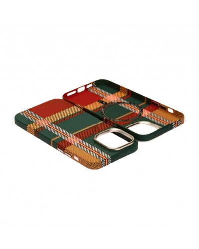 Husă iPhone 14 Pro LUXO PC Metal MagSafe Traditional Green