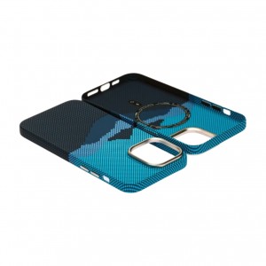 Husă iPhone 14 Pro LUXO PC Metal MagSafe Winter Blue