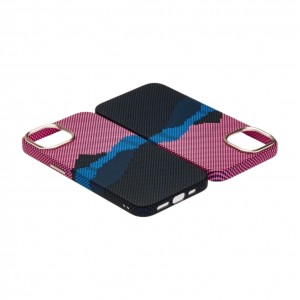 Husă iPhone 14 LUXO PC Metal MagSafe Deep Pink