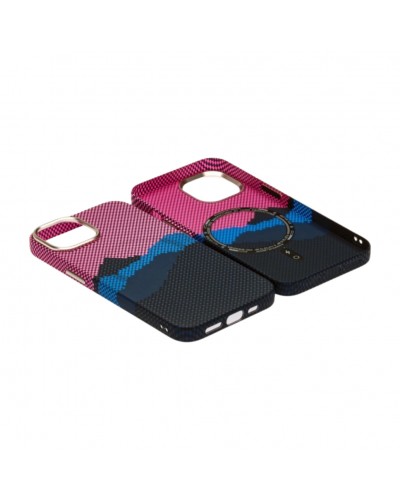 Husă iPhone 14 LUXO PC Metal MagSafe Deep Pink