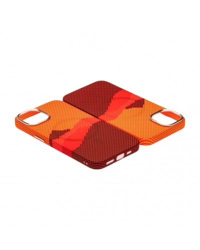 Husă iPhone 14 LUXO PC Metal MagSafe Sunrise Orange Husă iPhone 14 LUXO PC Metal MagSafe Sunrise Orange