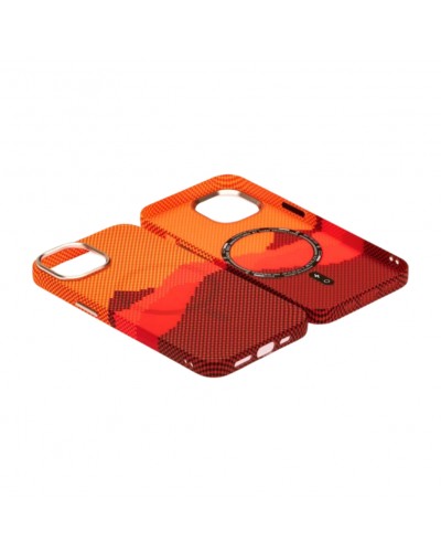 Husă iPhone 14 LUXO PC Metal MagSafe Sunrise Orange Husă iPhone 14 LUXO PC Metal MagSafe Sunrise Orange