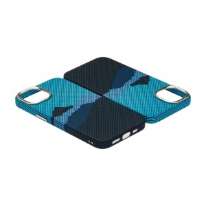 Husă iPhone 14 LUXO PC Metal MagSafe Winter Blue