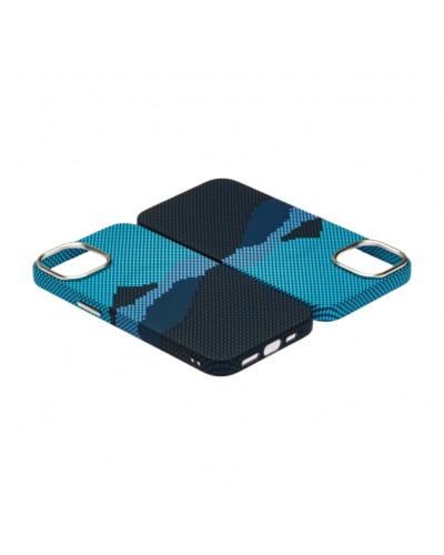 Husă iPhone 14 LUXO PC Metal MagSafe Winter Blue